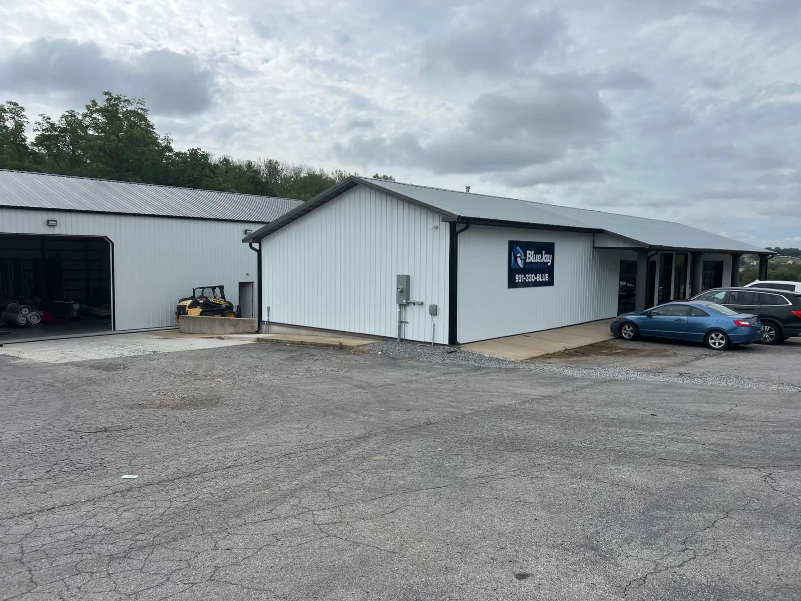 Exterior of the Blue Jay office and warehouse building