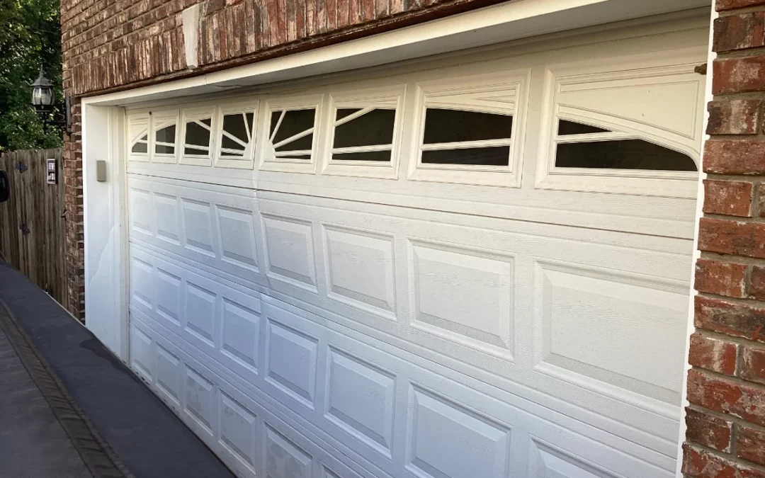 garage door with dents